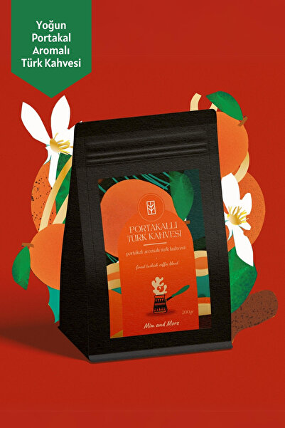 Mim and More Portakallı Türk Kahvesi, Portakal Aromalı Türk Kahvesi, 200 gr