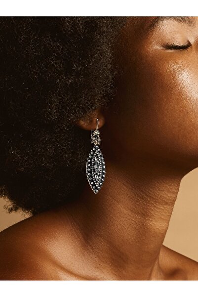 FAYRA ACCESSORIES Diamond Mounted Zircon Stone Earrings