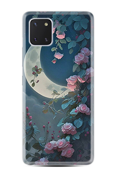 Genel Markalar Samsung Galaxy Note 10 Lite Kılıf Desenli Baskılı Silikon MoonSTK:39