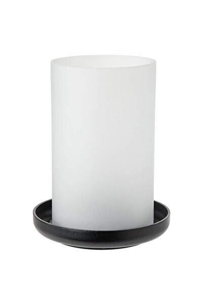 IKEA فانوس هيدرفارد - زجاج بلوري - أسود، 22 سم