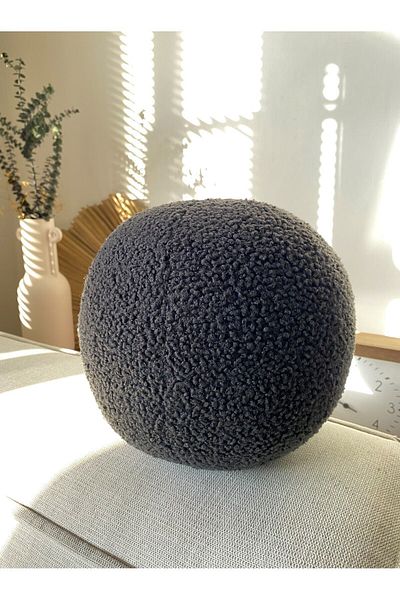 sevaradekor Vankúš Teddy Ball Antracitová farba Ball Vankúš