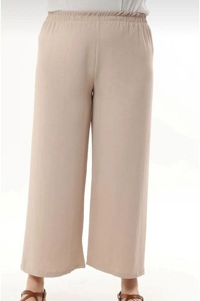 CNG MODA Linen Woven Plus Size Trousers