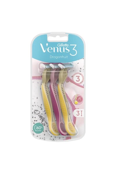 Venüs Gillette Simply Venus 3 Dragonfruit Kullan At Tıraş Bıçağı 3'lü