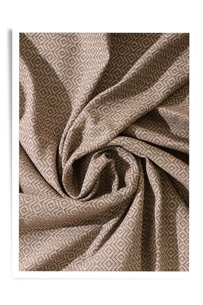 Lux Touch Комплект калъфи за диван и диван Bergama Brown 3x3x1x1 - Неплъзгащ се пискюл и памучен фотьойл