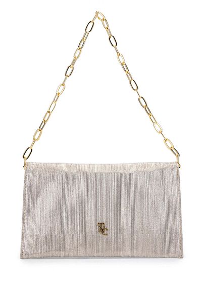 Tamer Tanca Gold Colored Vegan Women's Shoulder Bag