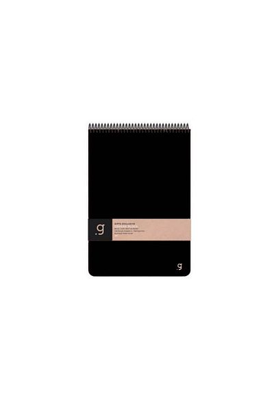 Gıpta Bloc de pânză spiralat cu dungi negre - 100 de coli, bloc de note 17*24