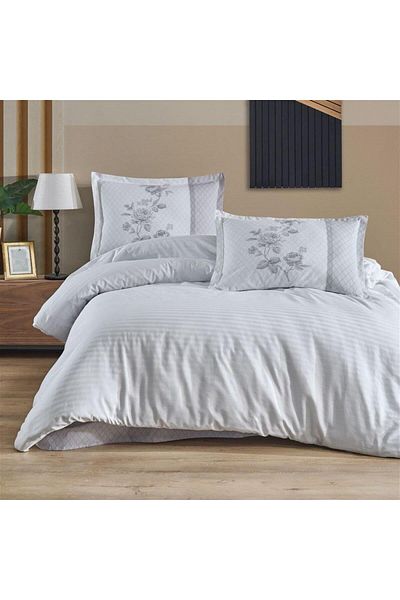 Zeynep Tekstil Ranforce Double Duvet Cover Set - 100% Cotton, Suave