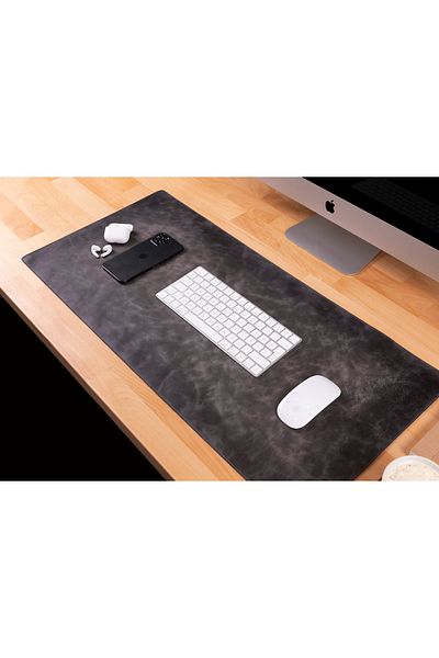 Lev Leather 37x80 см Подложка за мишка от естествена кожа - Подарък Woozy Офис аксесоар Подложка за бюро Плейър