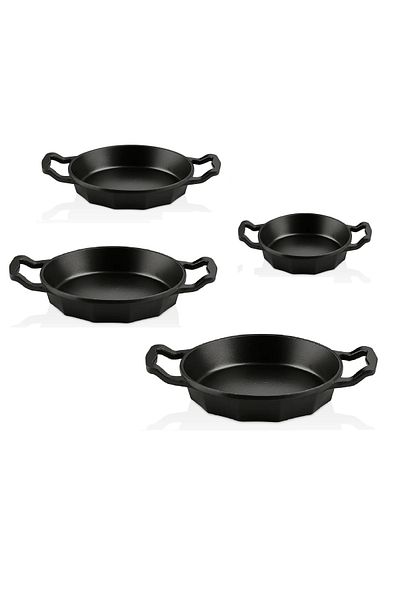 OMS Dodeca 3725 - 4-Piece Bio Granite Sahan Set, 16-18-20-22cm, Without Lid