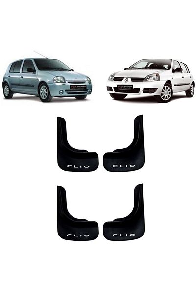 Yeni Dünya Renault Clio 2 1998-2005 Compatible 4-Piece Front-Rear Mudflap Dust Cover Fender Ren1ux001yd