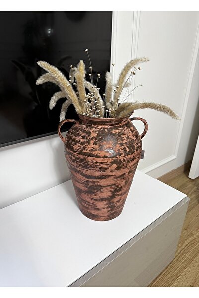 THE LİNSE Metal dekoratif küp vazo