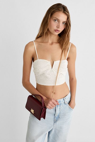 Stradivarius Std Classic Crossbody Double Handle Bag