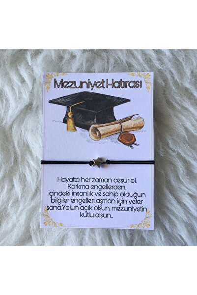 Merve ÖZTÜRK Mezuniyet Hediyelikleri 5li Siyah Mezuniyet Hediyesi 5 Adet