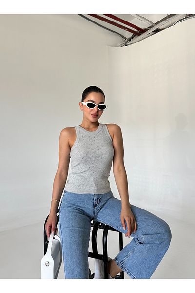 Laluvia Neckholder-Halsband Grau Stoned Athlete