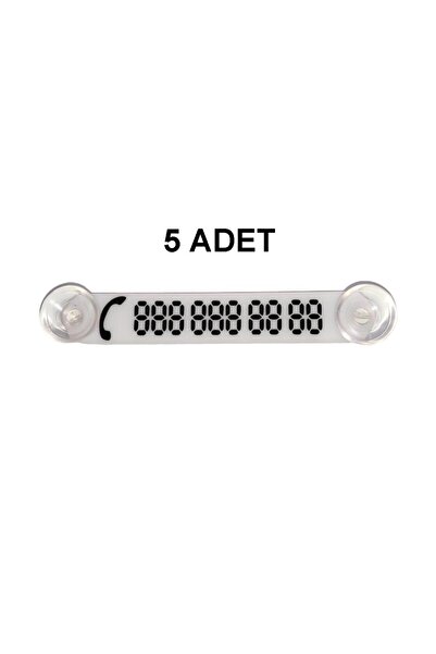 YeniDünyaOto White-black Car Parking Phone Number - 5 Pieces - Wire No Display Number Ydnmr514