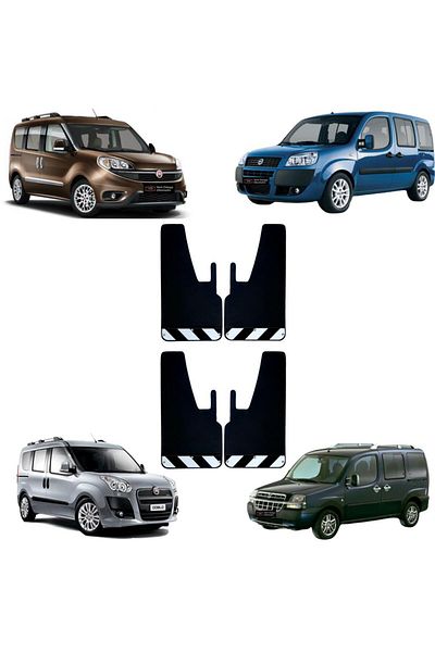Yeni Dünya Fiat Doblo Black-White Highlighter 4-Piece Mudguard Fender Dust Cover FIA0FX02101