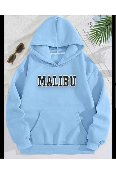 KOZİA OUTDOORS Hanorac albastru Malkocbey - Imprimat Malibu