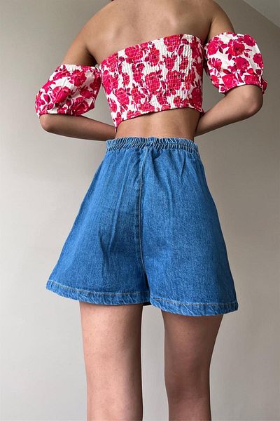 Carpe Denim Shorts Skirt