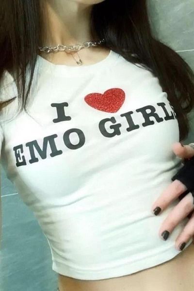 Carpe Emo Girls Crop Top - I Love You
