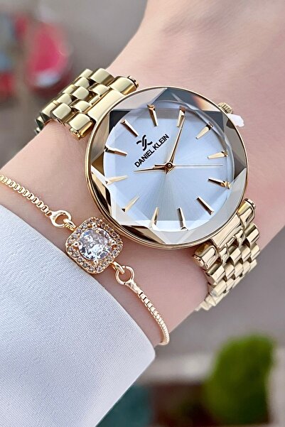 Daniel Klein Sarı Renk Ayarlanabilir Kordonlu Kadın Kol Saati Ve Bileklik Dkg...