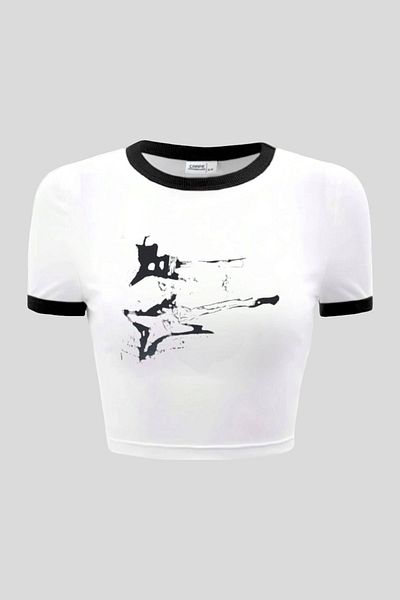Carpe Guitar Piping Crop Top