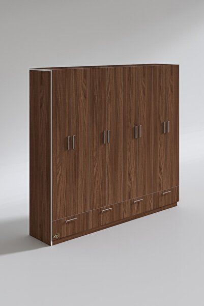 Kenzlife Gardırop 8 Kapılı 4 Çekmeceli Zambak 182*200*42 Cvz Kapaklı Gardolap Dolap