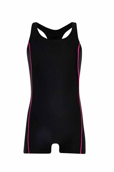 Remsa Mayo Girl's Black Jumpsuit and Shorts Swimsuit with Straps - Milana 5582