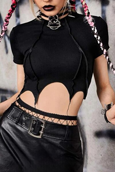 Carpe Black Patchwork Desing Bluz