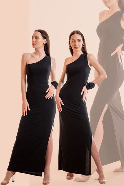 Laranor One Shoulder Slit Evening Dress - Homecoming Dress