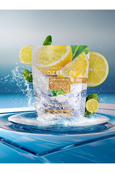 TBRUSH Limon&Nane Aromalı Ferahlatıcı Ağız Tableti - Ağız Kokusu Önleyici Pastil-Şekersiz