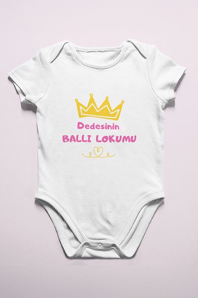 ADABEBEK 15651 Model Printed and Honey Delight Printed Snap Fastener Bodysuit for Baby Girl