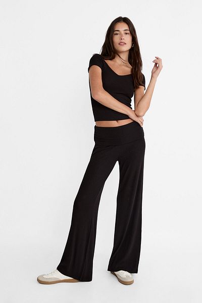Stradivarius Fitilli V yaka t-shirt
