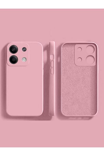 Merwish غطاء حماية من السيليكون الناعم متوافق مع هاتف Xiaomi Redmi Note 13Pro 4G باللون الوردي