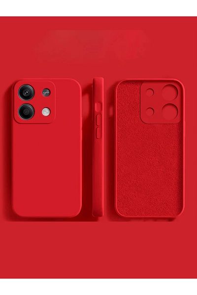Merwish غطاء حماية من السيليكون الناعم لهاتف Xiaomi Redmi Note 13Pro 4G متوافق مع الهاتف باللون الأحمر