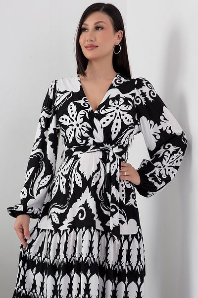 PULLIMM Rochie dublu din viscoza cu maneca lunga - NY4177