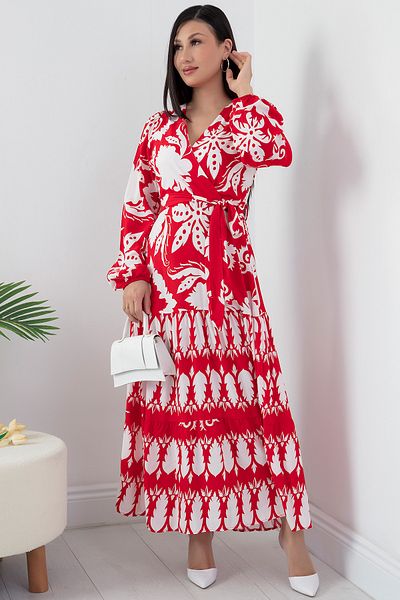 PULLIMM Rochie dublu din viscoza cu maneca lunga - NY4177