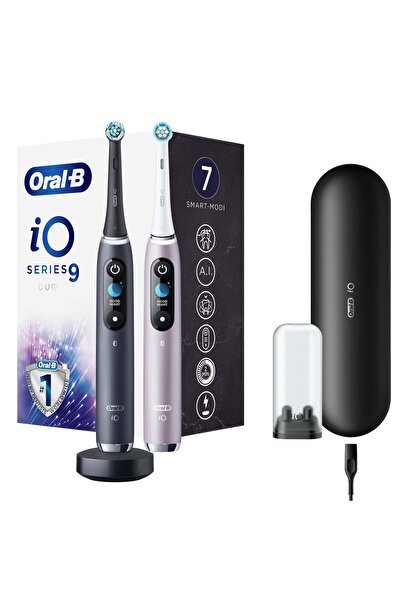 Oral-B 2'li Ayarlanabilir 7 Akıllı Modlu Şarjlı Diş Fırçası, Siyah - Pembe