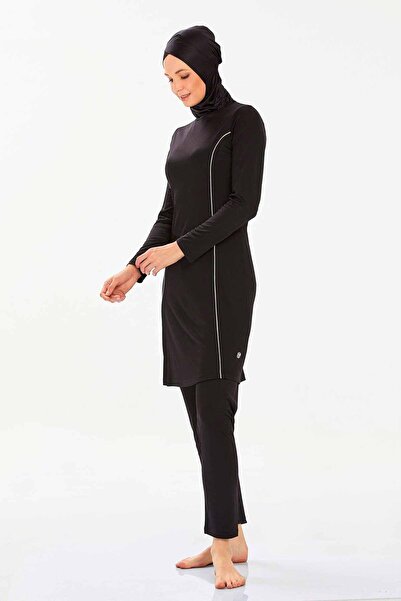 MEBA Μαύρο Lycra Rosmay Hijab Μαγιό - Πλήρως Κλειστό 9021