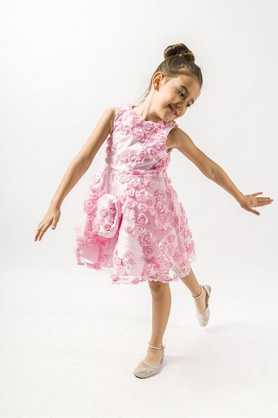 WECAN EXCLUSİVE PULLU ROSE PAYET DRESS