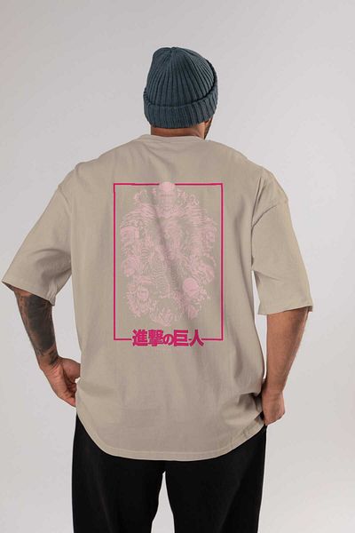 Ankhises Model anime ATTACK ON TITANS - Tricou supradimensionat din bumbac, bărbați și femei