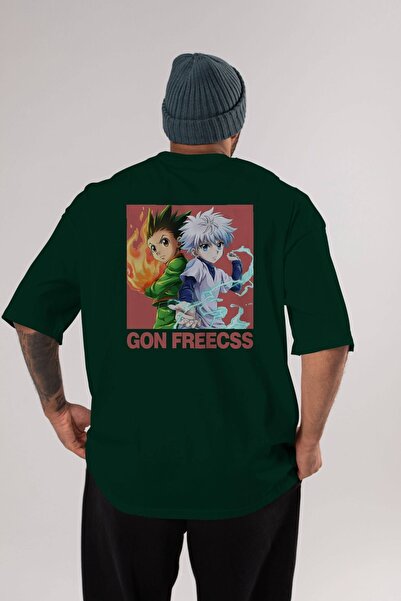 Ankhises Gon Freecss HUNTER X HUNTER 4 Anime Back Štampano Emerald Green Over...