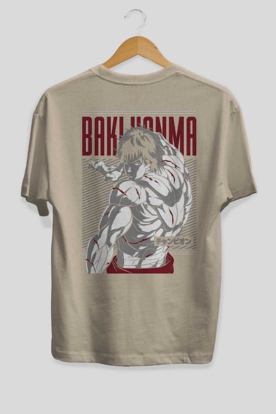 Ankhises Tricou Oversize Bej Imprimat Anime - 100% Bumbac Bărbați Femei