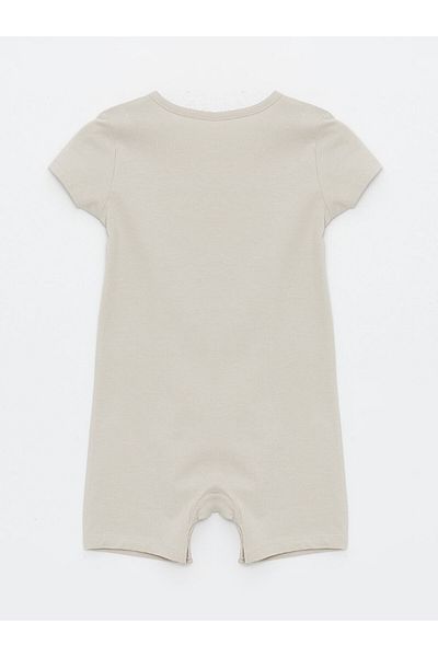 LC Waikiki Crew Neck Short Sleeve Printed Cotton Baby Girl Romper