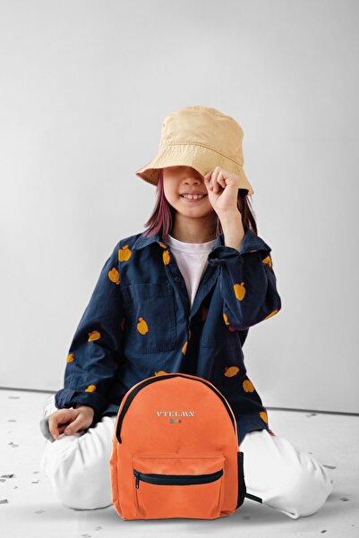 Vatkalimon Orange Kids Backpack - for Kindergarten and Nursery School