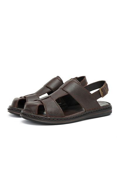 Ducavelli Messina Men's Sandals - Genuine Leather, Orthopedic Sole, Light