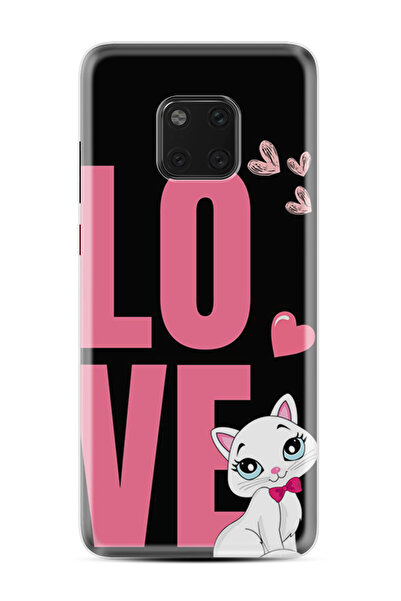 alinacepstore Huawei Mate 20 Pro Kılıf Desenli Baskılı Silikon Sweety Cat STK:37