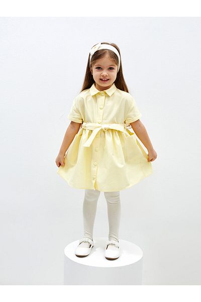 LC Waikiki LCW baby Baby Collar Short Sleeve Baby Girl Dress