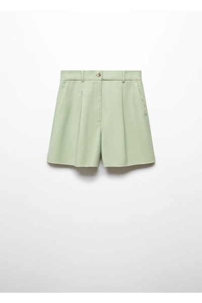 MANGO Woman Šortky s vysokým pásom a golierom