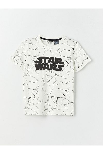LC Waikiki LCW Kids Boys Pajamas Set with Shorts - Crew Neck, Star Wars Print, Short Sleeve