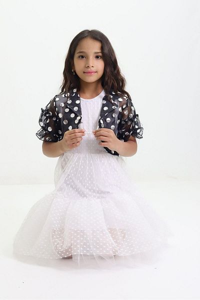 Fox Life Kids Rochie de seara de nunta fetita cu jacheta din tul - Flk159